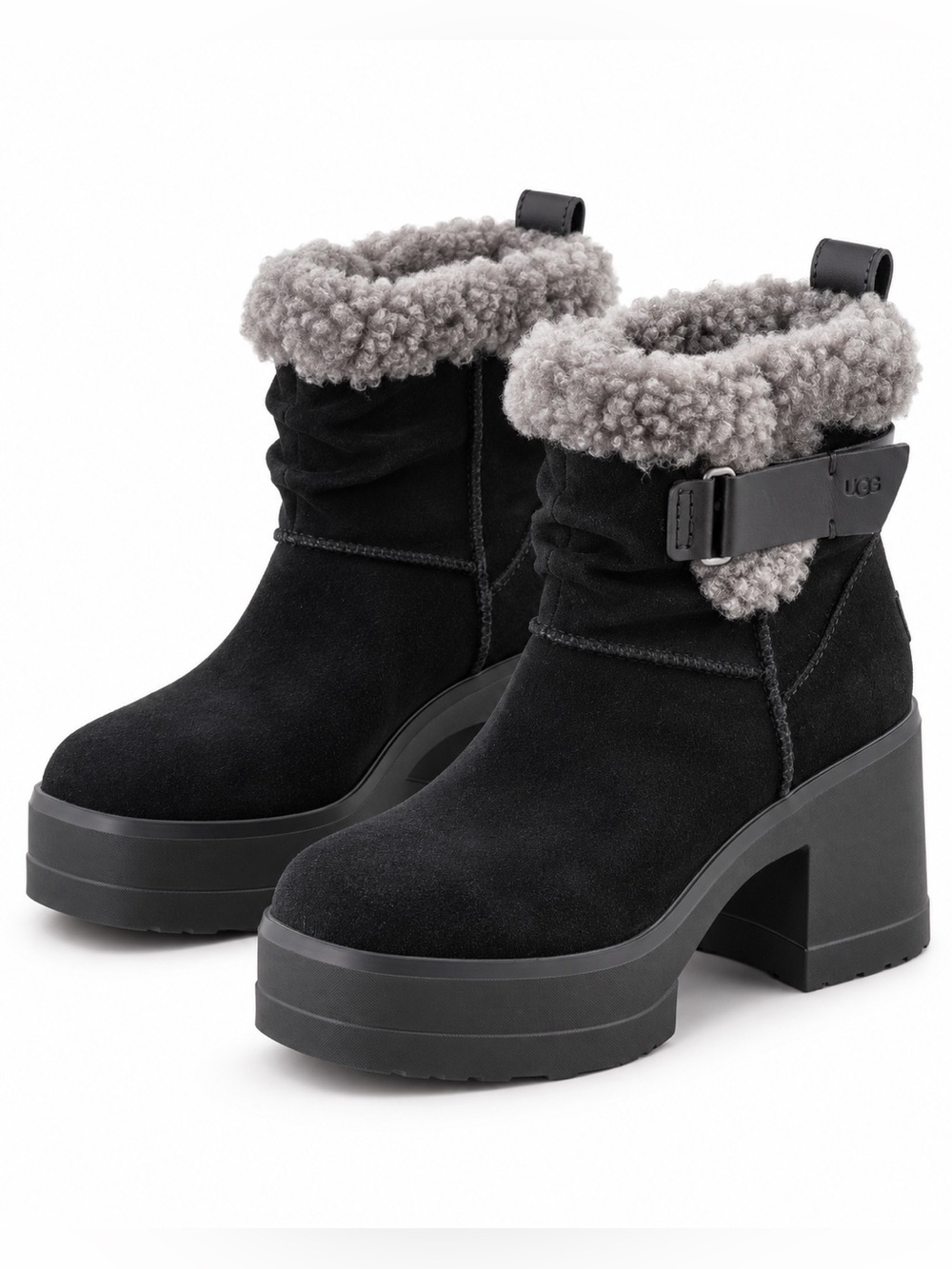 UGG Platform Shearling Ankle Boots – Women’s 6.5